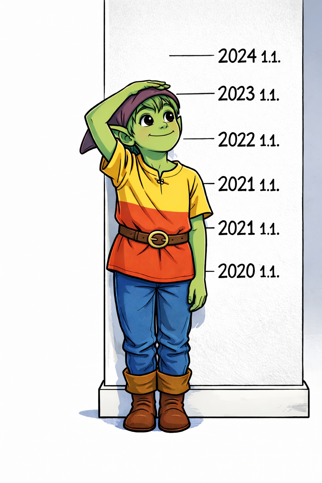 Gr&ouml;&szlig;enmessung an einer Wand