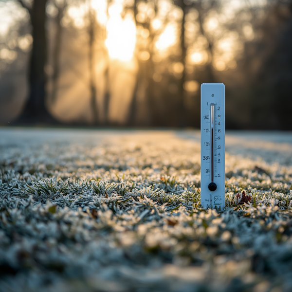 Thermometer zeigt 12&deg;C